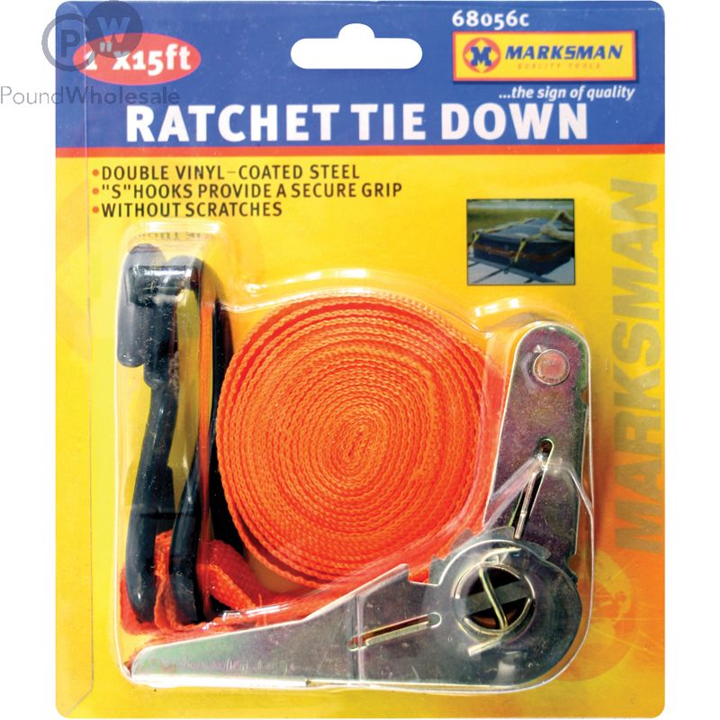 Marksman Ratchet Tie Down 1" X 15Ft