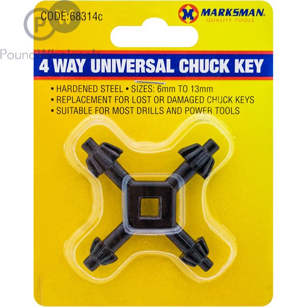 Marksman 4 Way Universal Chuck Key