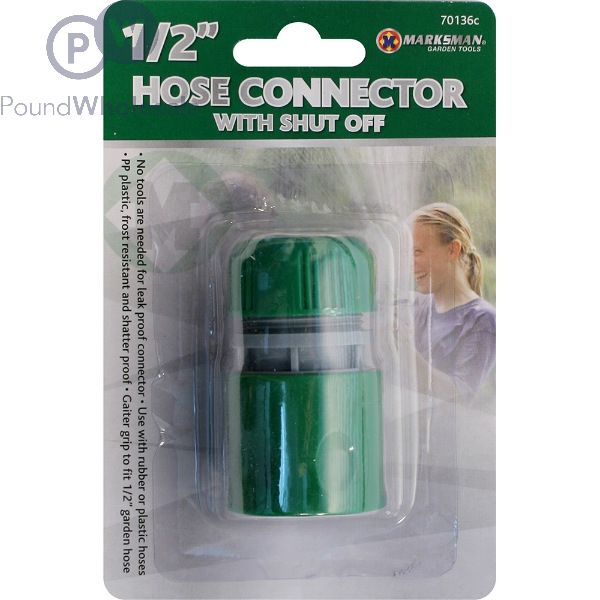 Marksman 1/2" Hose Connector With Shut Off