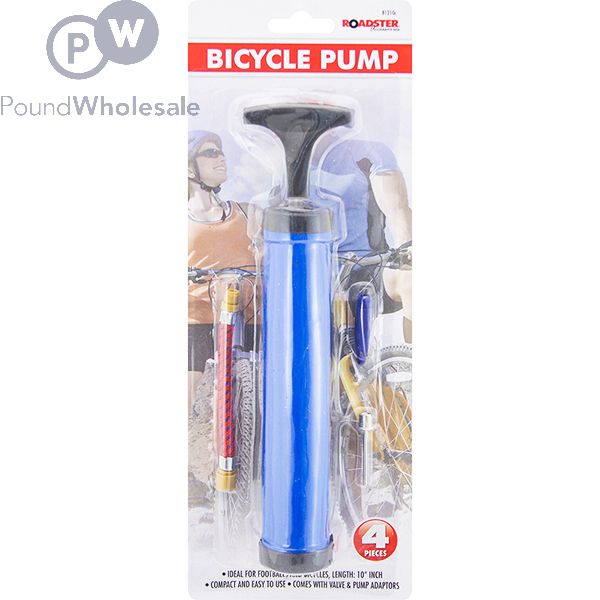 Roadster 10" Bicycle Pump 4pc Set