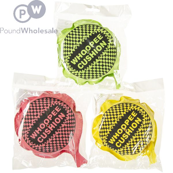 Wholesale Whoopee Cushion 15cm Assorted Colours | Pound Wholesale