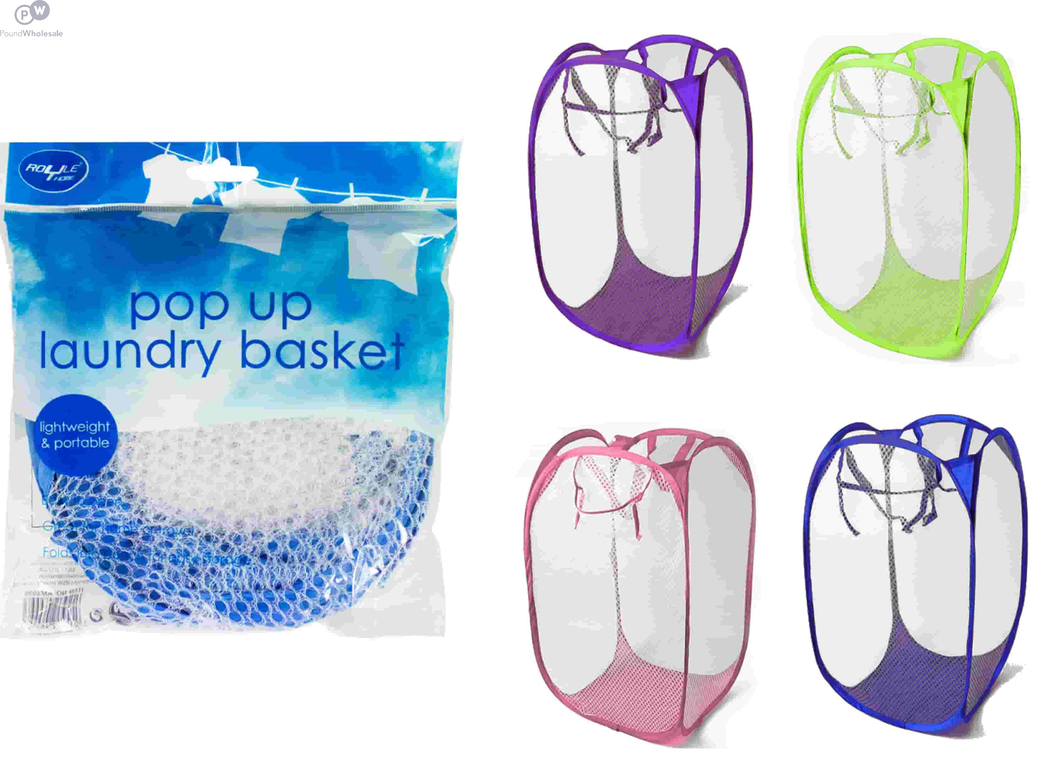 Royle Home Pop Up Laundry Baskets 4 Assorted Colours