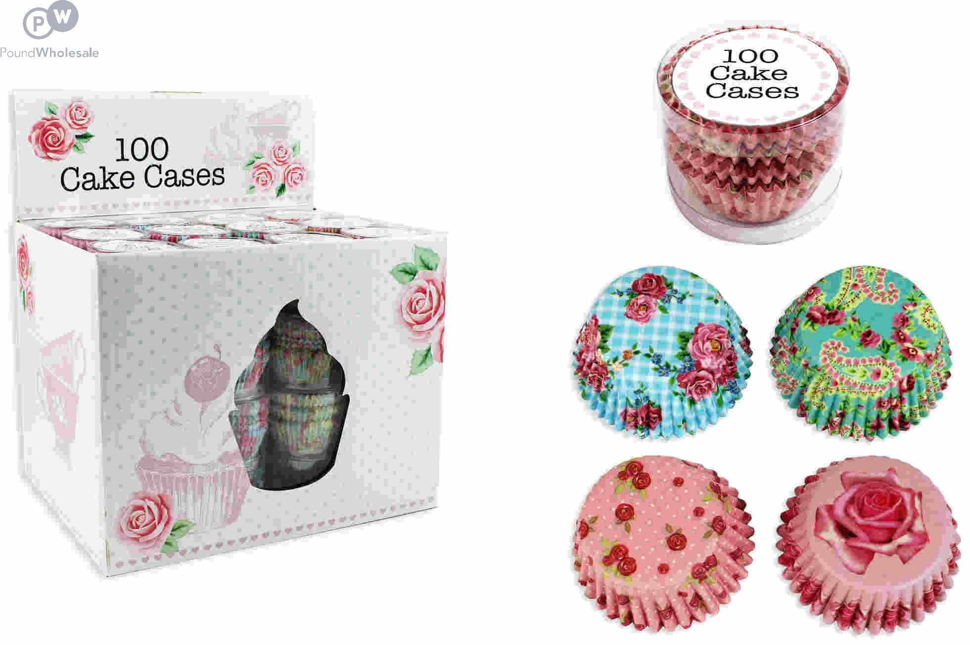 Cake Cases Assorted Designs 100 Pack
