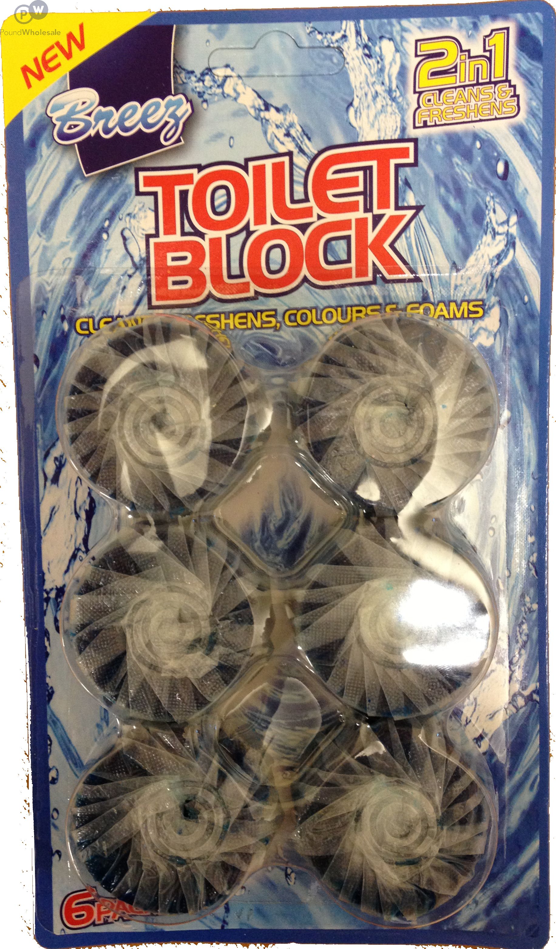 Breez 2-In-1 Toilet Block 6 Pack