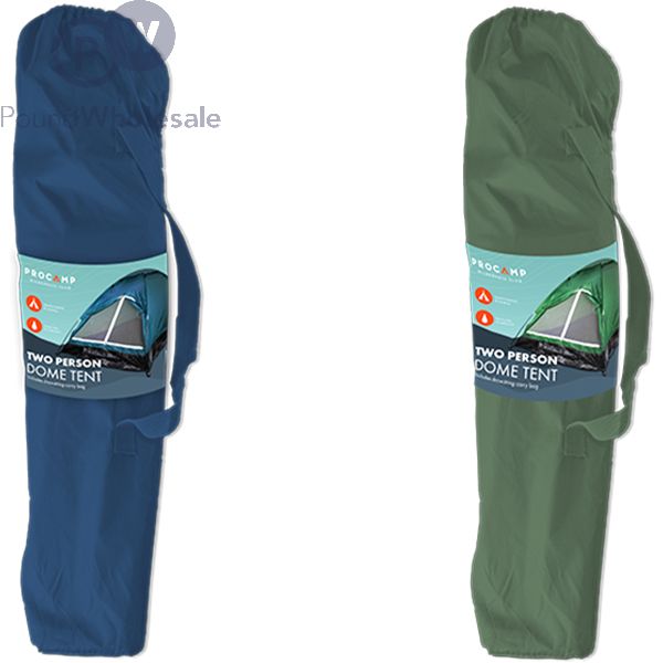 Wholesale Procamp Two Person Dome Tent Assorted Colours Pound