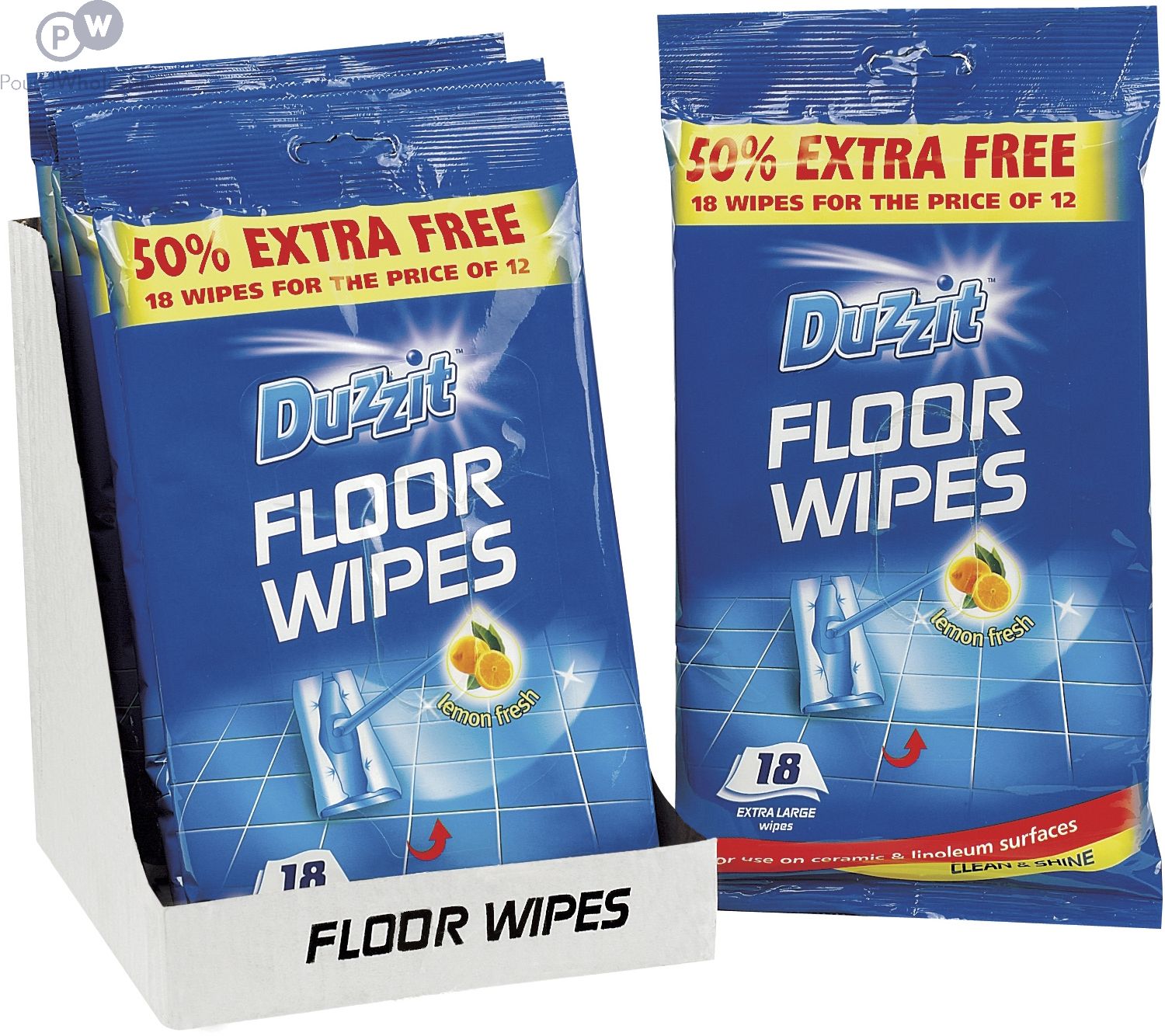 Duzzit Lemon Fresh Floor Wipes 24 Pack