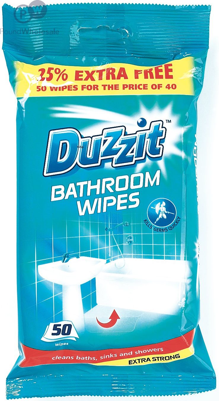 Duzzit Bathroom Cleaning Wipes 50 Pack