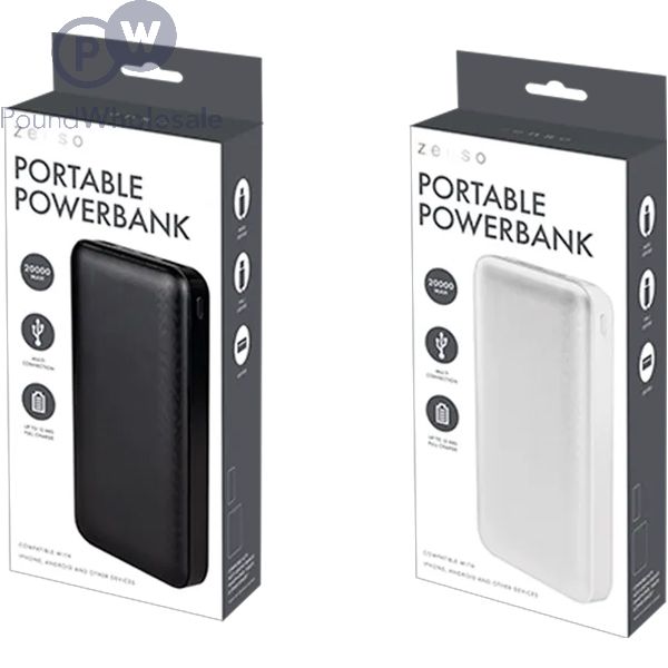 ZensoPortable20,000mAhPowerBankAssortedColours
