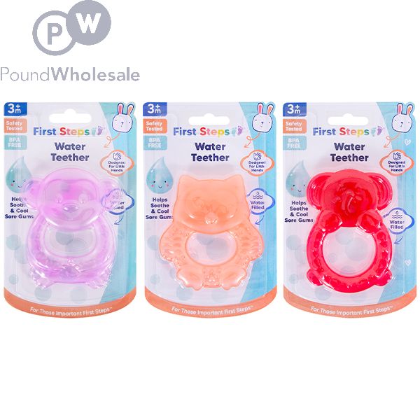 Wholesale First Steps Water Filled Animal Baby Teether Assorted