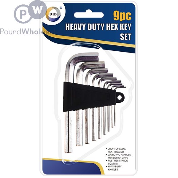DID Heavy Duty Hex Key Set 9pc