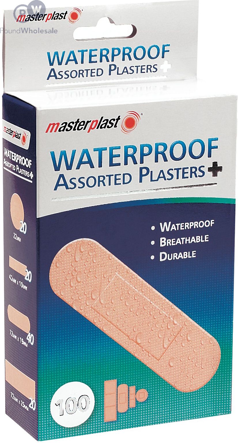 Masterplast Assorted Waterproof Dressings 100pc