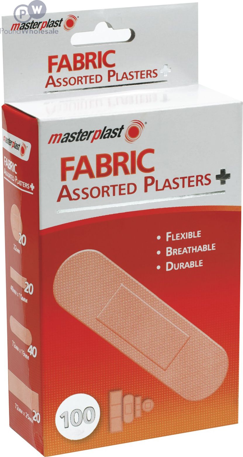 Masterplast Assorted Fabric Plasters 100pk