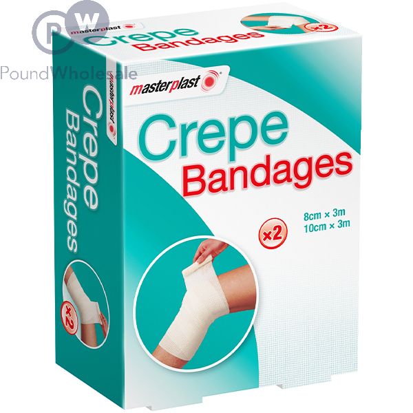 Masterplast Crepe Bandages Assorted Sizes 2 Pack