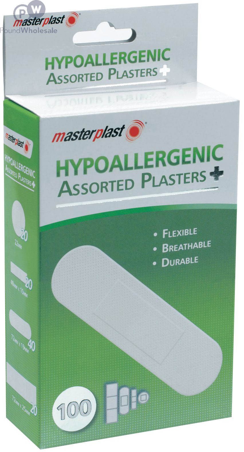 Masterplast Hypoallergenic Assorted Plasters 100pc