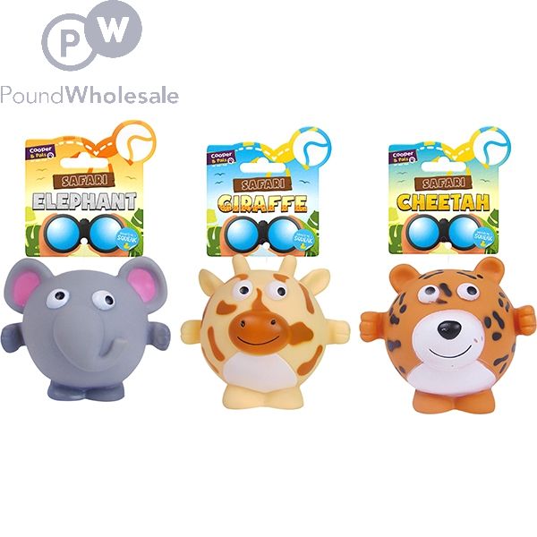 Wholesale Cooper Pals Squeaky Safari Dog Toys 3 Assorted Pound Wholesale
