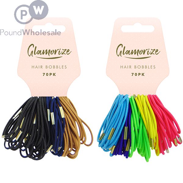 Wholesale Glamorize Assorted Colour Hair Bobbles 70 Pack