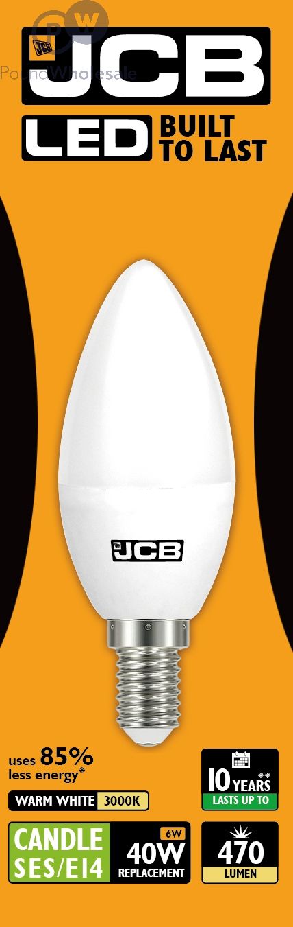 Wholesale Jcb Led Opal Candle 6w=40w Warm White Ses | Pound Wholesale