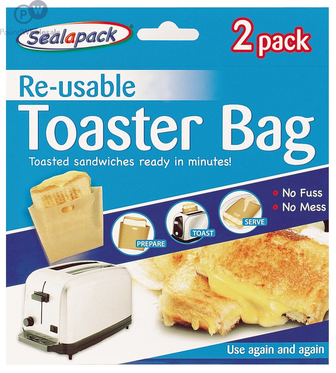 Sealapack Re-Usable Toaster Bag 2 Pack