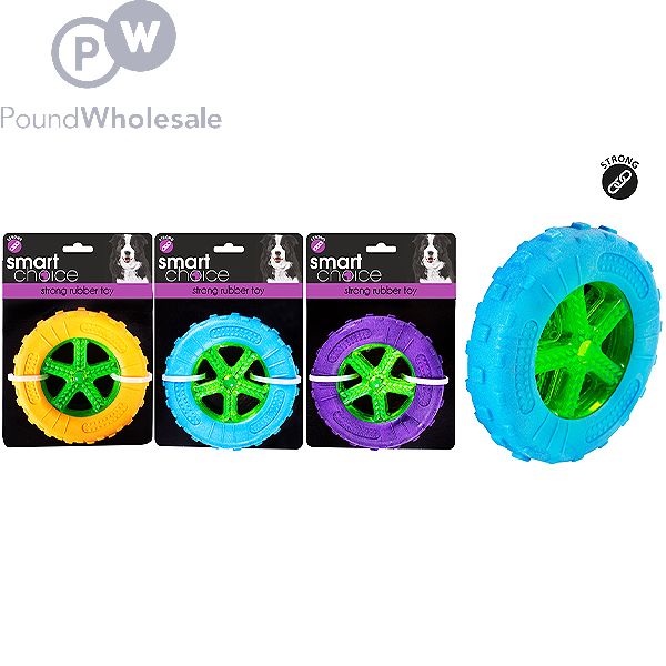 Rubber tyre shop dog toy