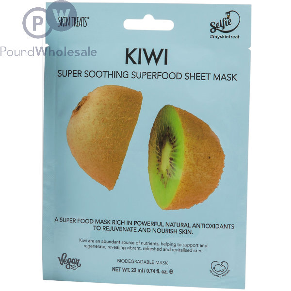 Wholesale Skin Treats Kiwi Super Soothing Superfood Sheet Face