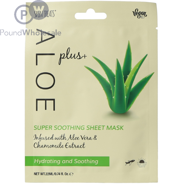 Wholesale Skin Treats Aloe Vera Chamomile Super Soothing Sheet