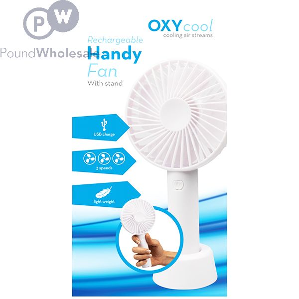 Oxycool Rechargeable Usb Handy Fan