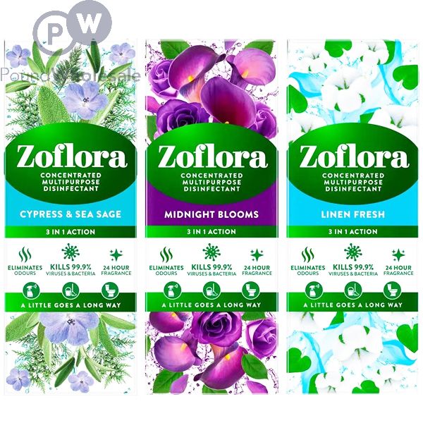 Wholesale Zoflora Odour Neutralising Disinfectant 120ml Assorted