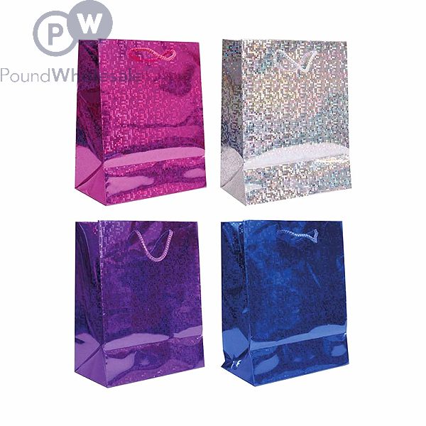 Wholesale Holographic Gift Bag Small Pound Wholesale