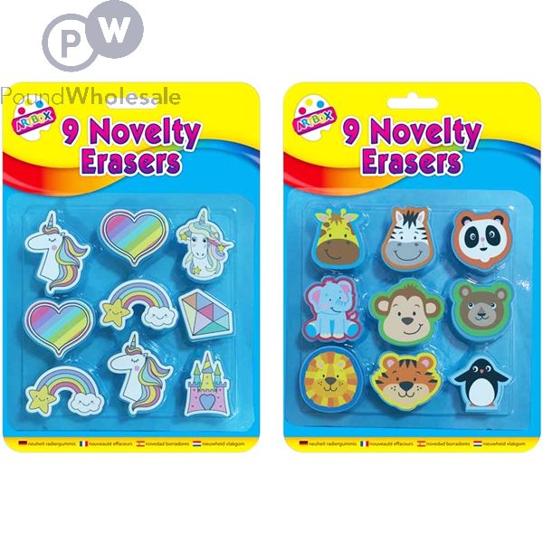 Novelty erasers discount