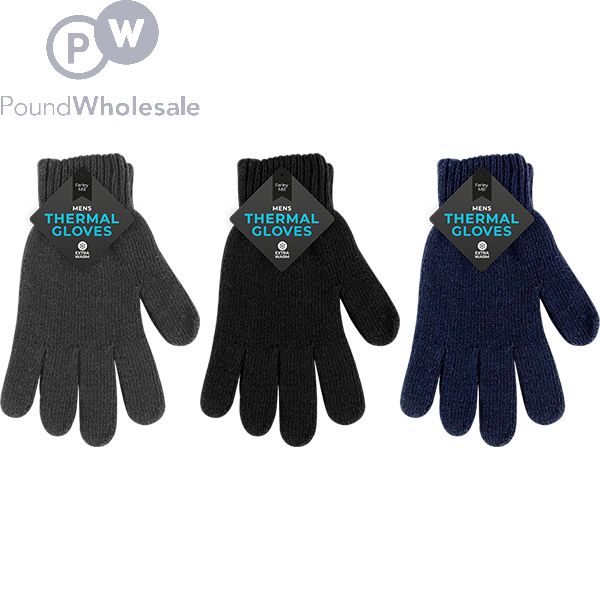Farley Mill Extra Warm Men s Thermal Gloves Assorted Colours