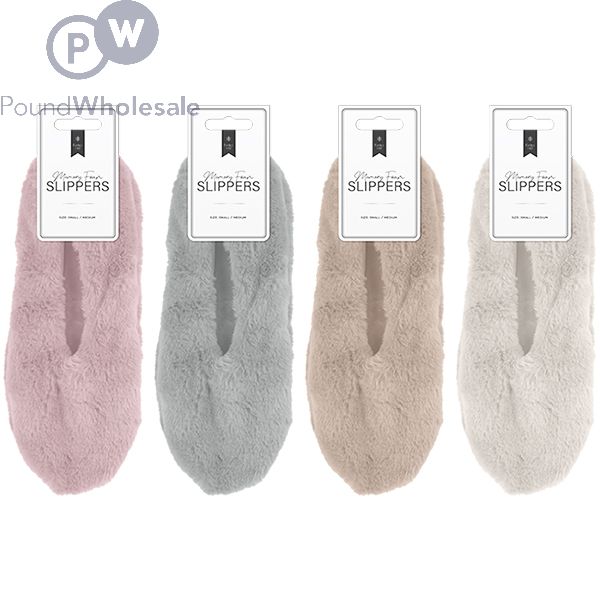 Wholesale Farley Mill Faux Fur Memory Foam Slipper Socks Assorted Pound Wholesale