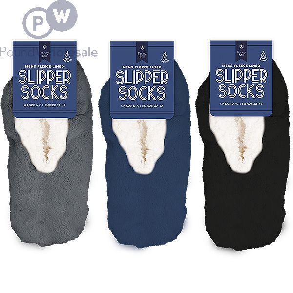 2 Pack Assorted Women's Thick Knit Fuzzy Sherpa Lined Soft Slipper Soc