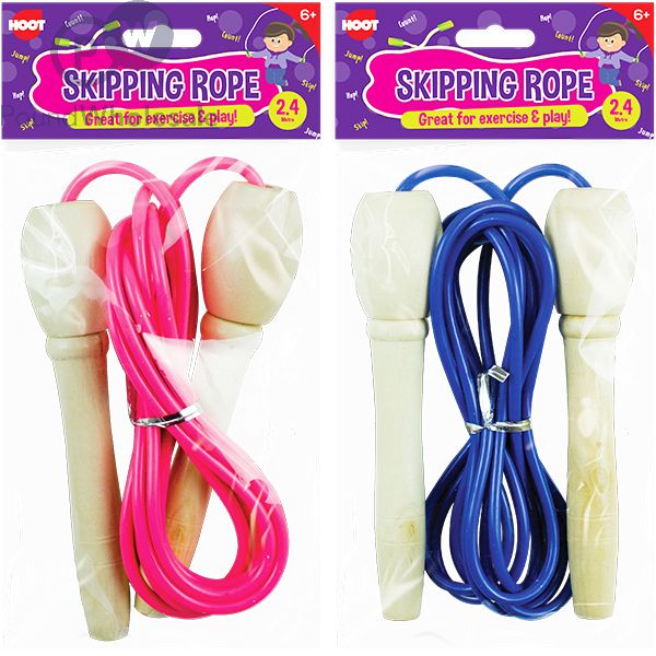 Wholesale Hoot Skipping Rope 2.4m Assorted Colours Pound Wholesale