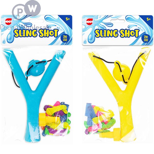 Wholesale Hoot Sling Shot With 20 Water Bombs Set Assorted Colours