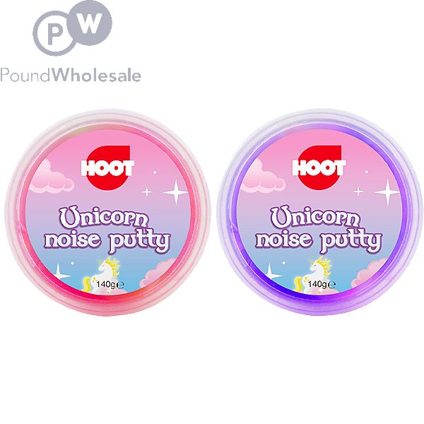 Wholesale Hoot Unicorn Rainbow Noise Putty Cdu Assorted Colours