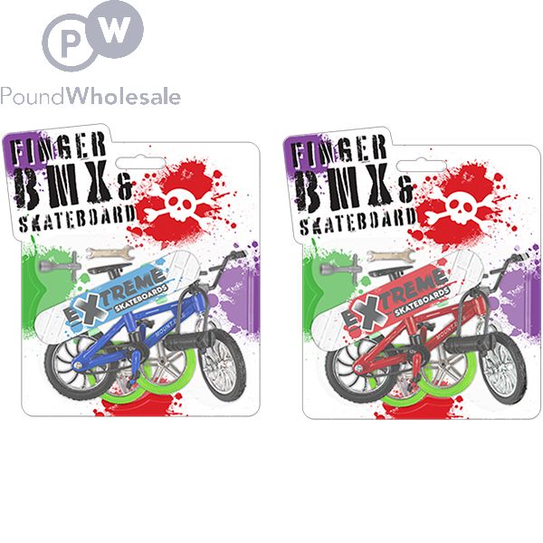 Wholesale Hoot Finger Bmx Bike Skateboard Set Assorted Colours Pound Wholesale