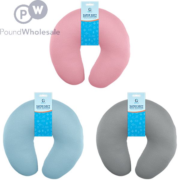Wholesale World Tour Super Soft Travel Neck Cushion Assorted