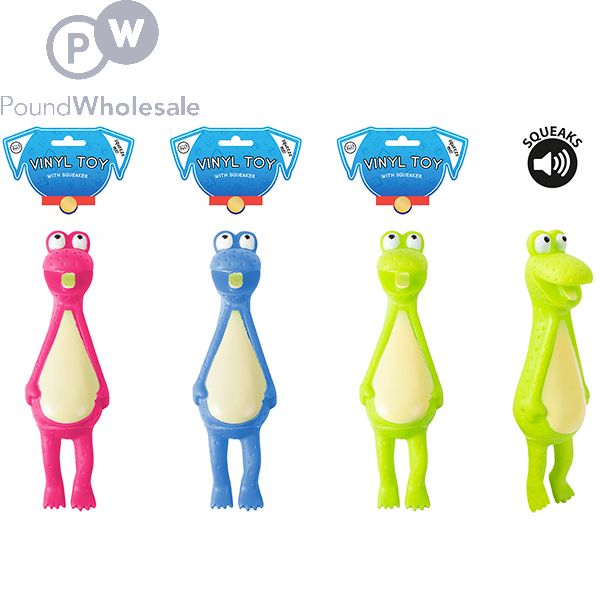 Squeaky frog dog toy discount
