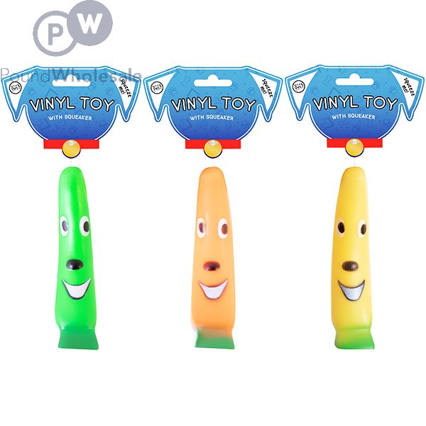 Squeaky banana hot sale dog toy