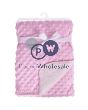 BUBBLE MINK SHERPA PINK BABY BLANKET