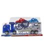 FRICTION POLICE TRUCK WITH FOUR POLICE CARS BOXED