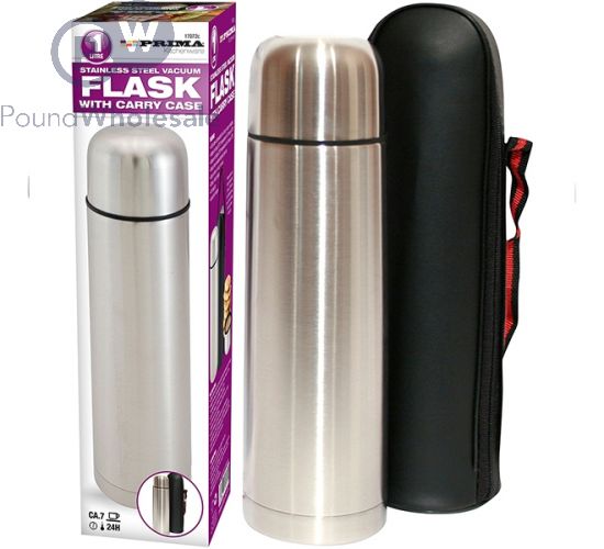 Wholesale Prima Stainless Steel Vacuum Flask With Carry Case 1l Pound