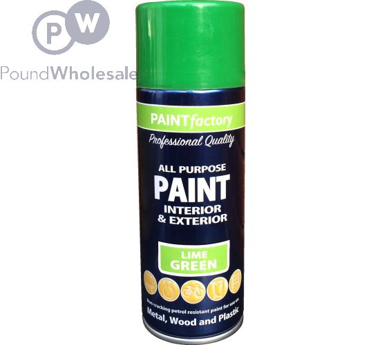 Wholesale All Purpose Lime Green Spray Paint 400ml (metal,wood And Plastic) Pound Wholesale