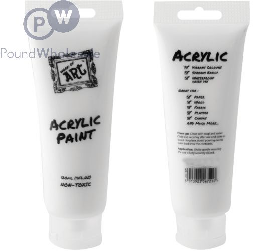 Wholesale White Acrylic Paint 120ml Pound Wholesale