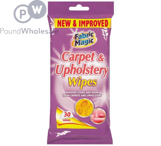 Wholesale Fabric Magic Carpet & Upholstery Wipes 30 Pack Pound Wholesale