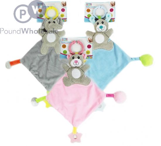 Wholesale First Steps Baby Comforter 3 Assorted Animals With Soother Loop Pound Wholesale Instead, our system considers things like how recent a review is and if the reviewer bought the item on amazon. pound wholesale