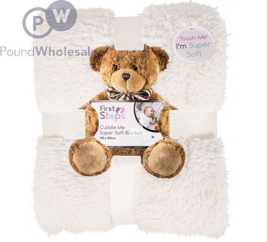 Wholesale First Steps Cuddle Me Super Soft Cream Sherpa Blanket 100 X 150cm Pound Wholesale Wholesale First Steps Cuddle Me Super Soft Cream Sherpa Blanket 100 X 150cm Pound Wholesale