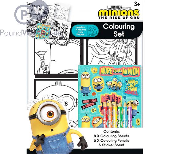 Wholesale Minions Movie Colouring Set Pound Wholesale
