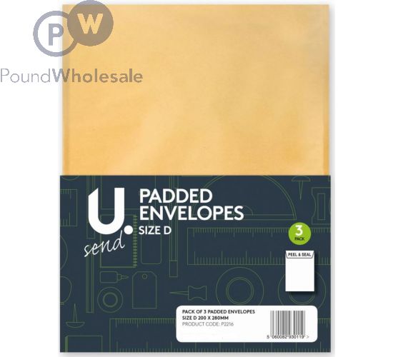 Wholesale 3 Pack Size D Padded Envelopes 230mm X 260mm Pound Wholesale