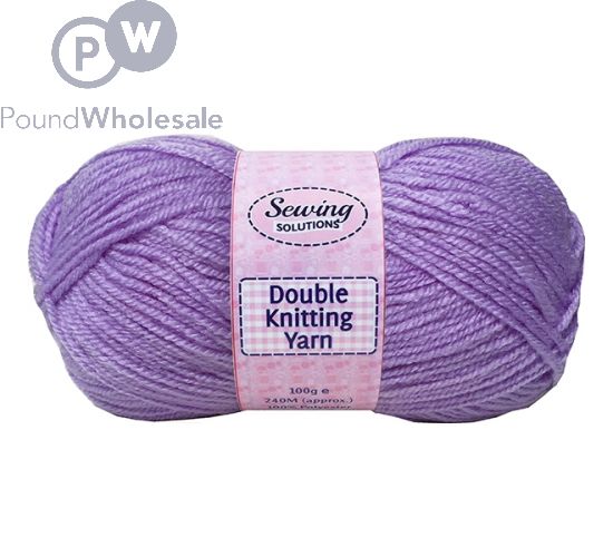 Wholesale Sewing Solutions Double Knitting Yarn Wool Lilac 100g Pound